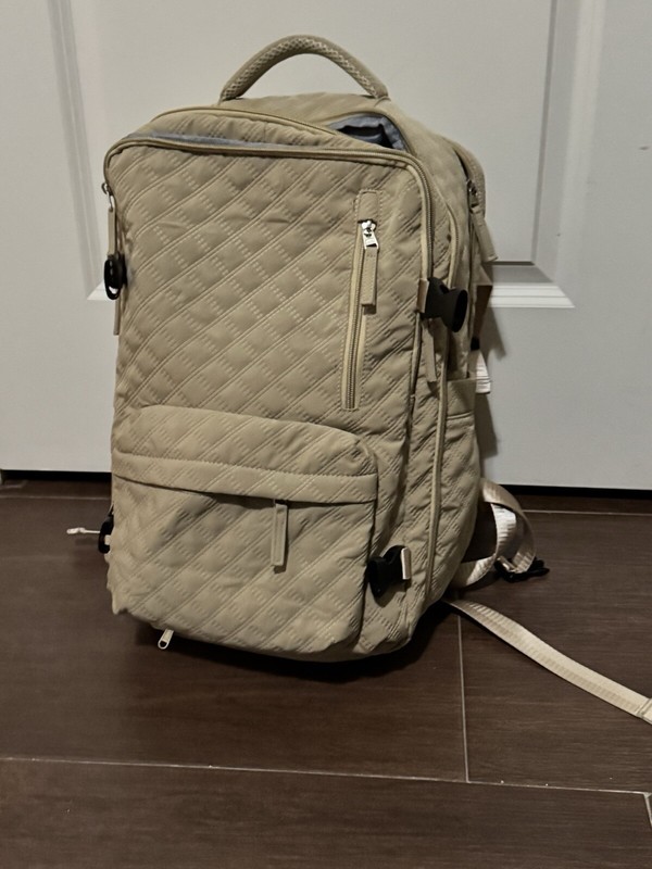 AmazonBasics Carry-on Travel Backpack -sand