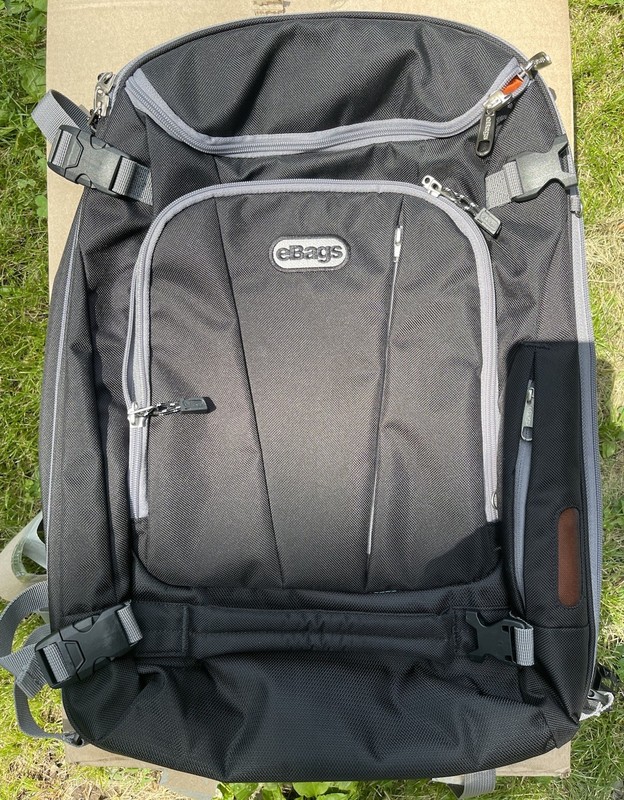 eBags Mother Lode Full Size Convertible Travel Backpack Luggage Black MINT