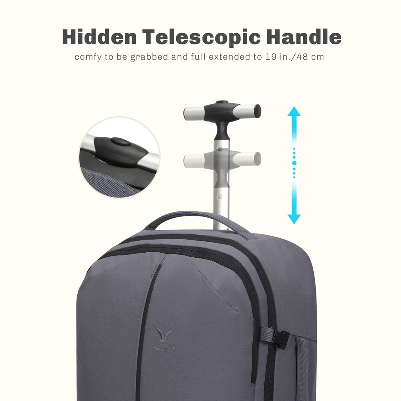 Hynes Eagle 2 in 1 Travel Backpack Set Rolling Backpack with Wheels Carry on Bag gallery
