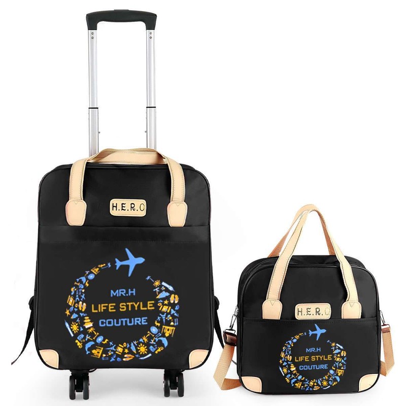2Pcs Expandable Travel Carry Luggage Rolling Spinner Suitcase Wheeled Duffle Bag