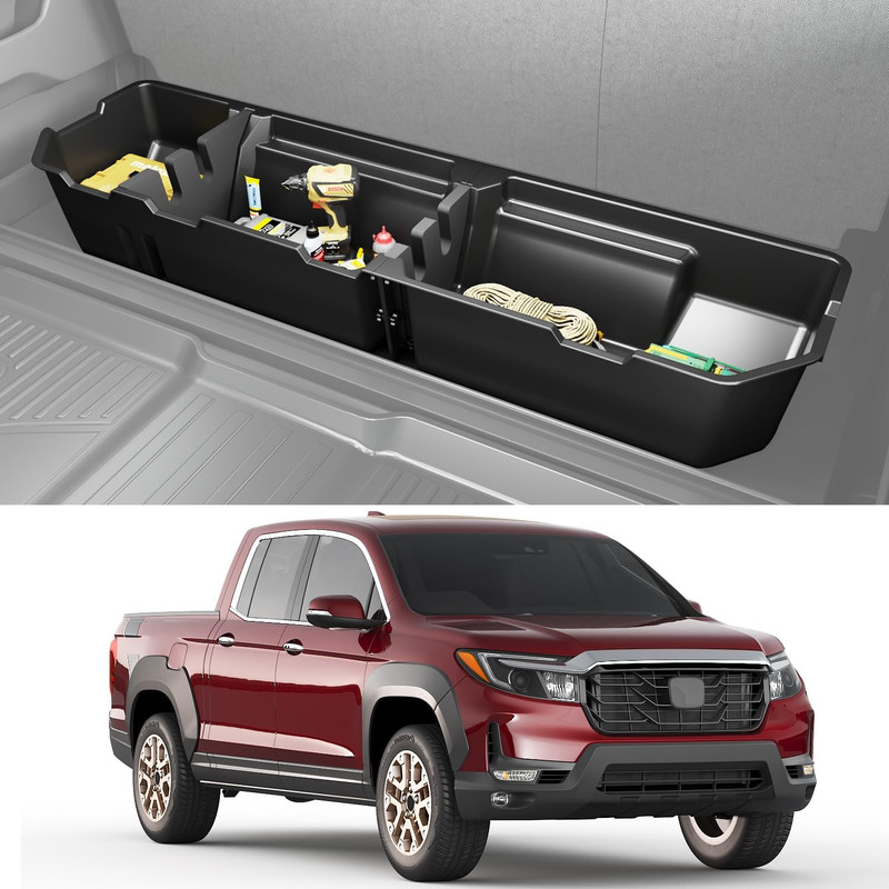 under Seat Storage Boxes – Compatible with 2006-2026 Honda Ridgeline Crew Cab, H