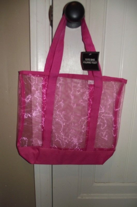 See-Through Canvas Totes * Sparkly Texture * 3 Colors to Choose From * NWT