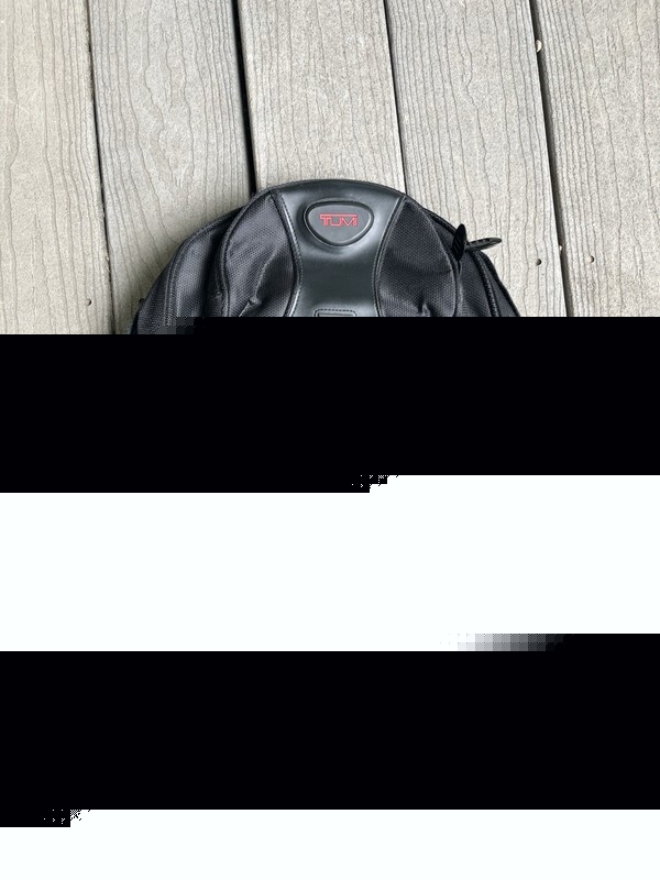 Tumi Backpack Ballistic Nylon Leather Black School Work Travel Bag Laptop Carry