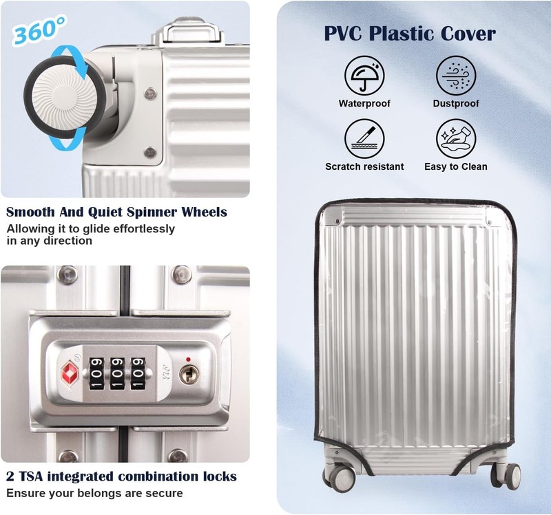 All Aluminum Carry On Luggage Hard Shell Luggage Aluminum Suitcase for Travel gallery