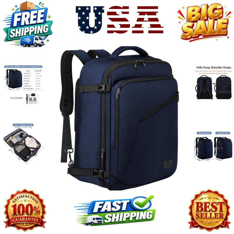 Weekender Backpack, Large Capacity Travelling Suitcase Backpack with Strap fo…