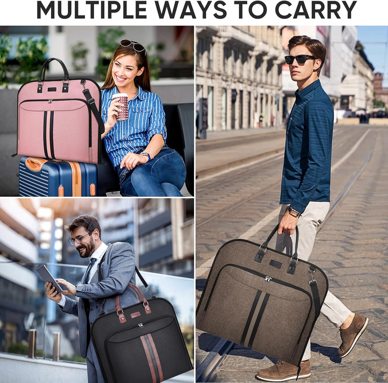 Travel Garment Bag, Travel Suit Bag for Men, 42'' Waterproof Carry on Garment Ba gallery