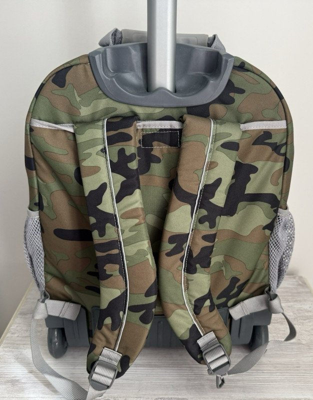 LL Bean Deluxe Rolling Camo Backpack 19" Carry-on School Travel Wheeled Pull Bag gallery