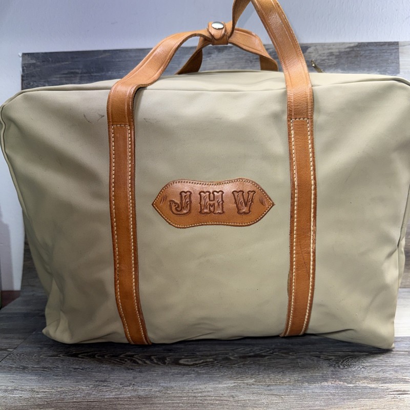 King Ranch Leather Canvas Tote Duffle Bag / Fair Condition gallery