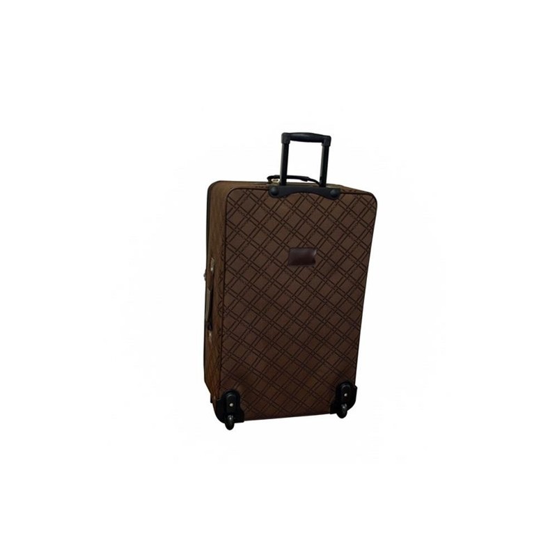 Pemberly Row Traditional Polyester 5-Piece Luggage Set in Chocolate gallery