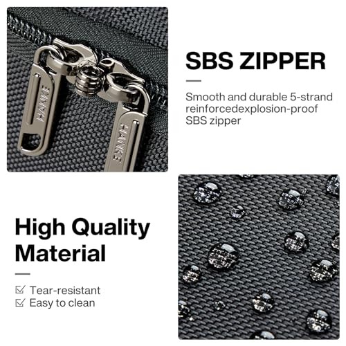 Large Expandable checked Luggage Suitcases with Wheels Foldable 22 Inch Black gallery