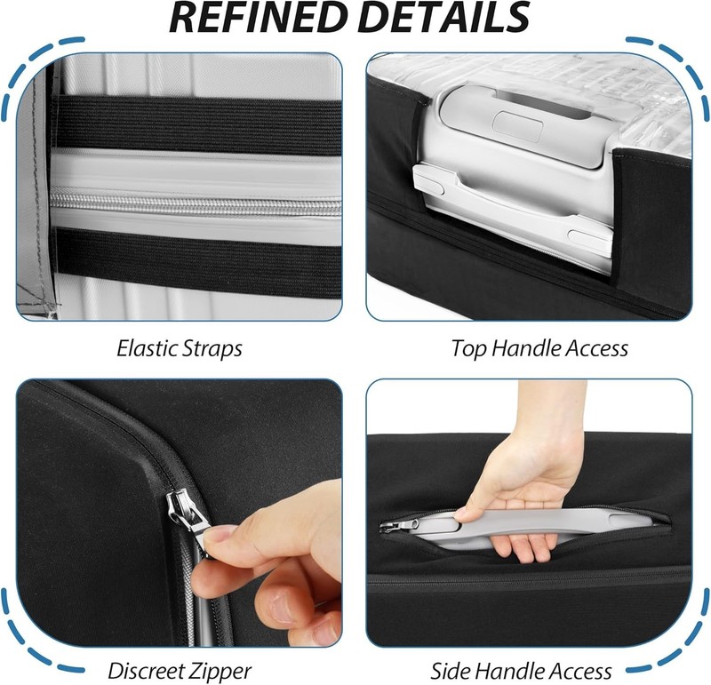 Transparent PVC , No Disassembly Required Clear Luggage Protector gallery