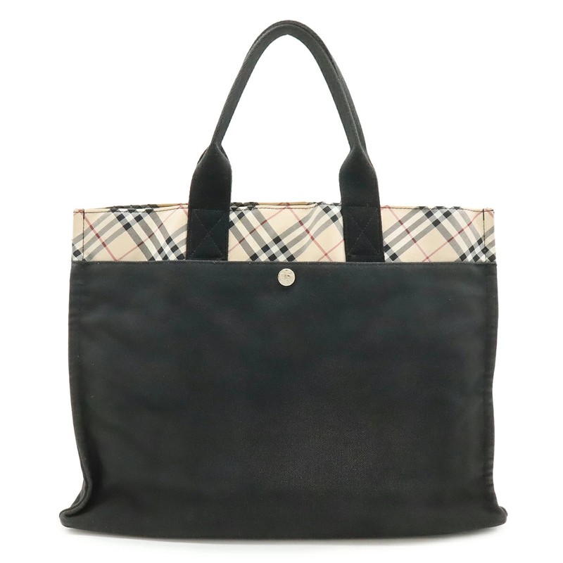 Pre-Owned BURBERRY Blue Label Nova Check Plaid Tote Bag Handbag Canvas