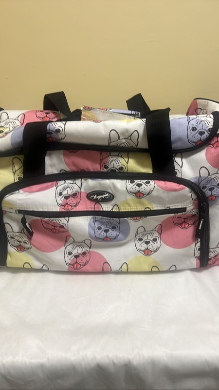 Olympia USA French Bulldog Duffel Bag Gym Travel Cute Dog Print