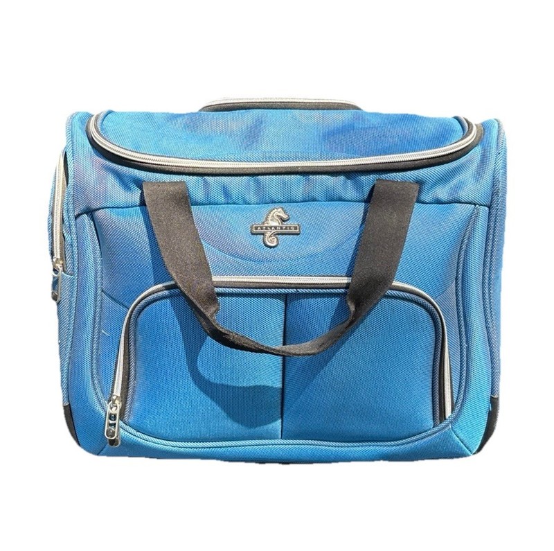 Atlantic Garment Bag Rolling Carry-On Suit Case Luggage BLUE GREAT CONDITION