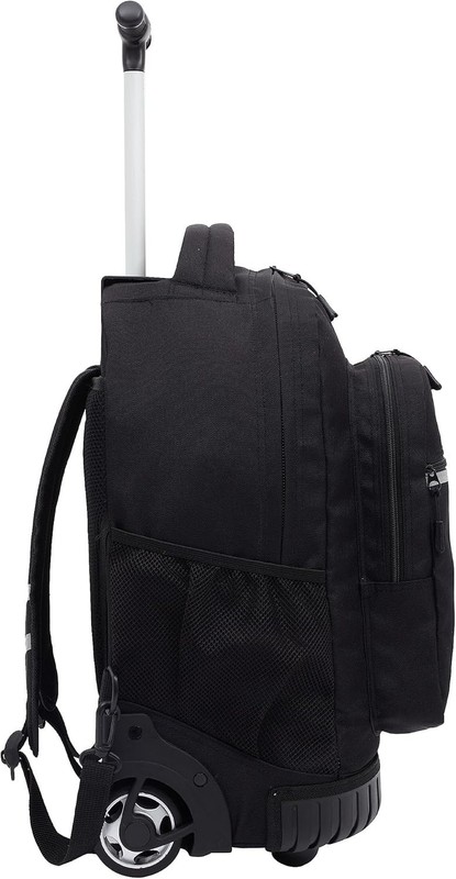 18" Rolling Backpack with Shoulder Straps, Black gallery