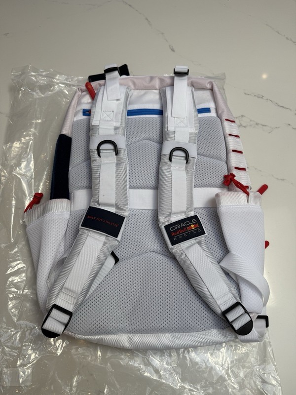 Red Bull Racing Las Vegas GP Team Backpack - White/Red/Blue BNWT RRP £159.95 gallery