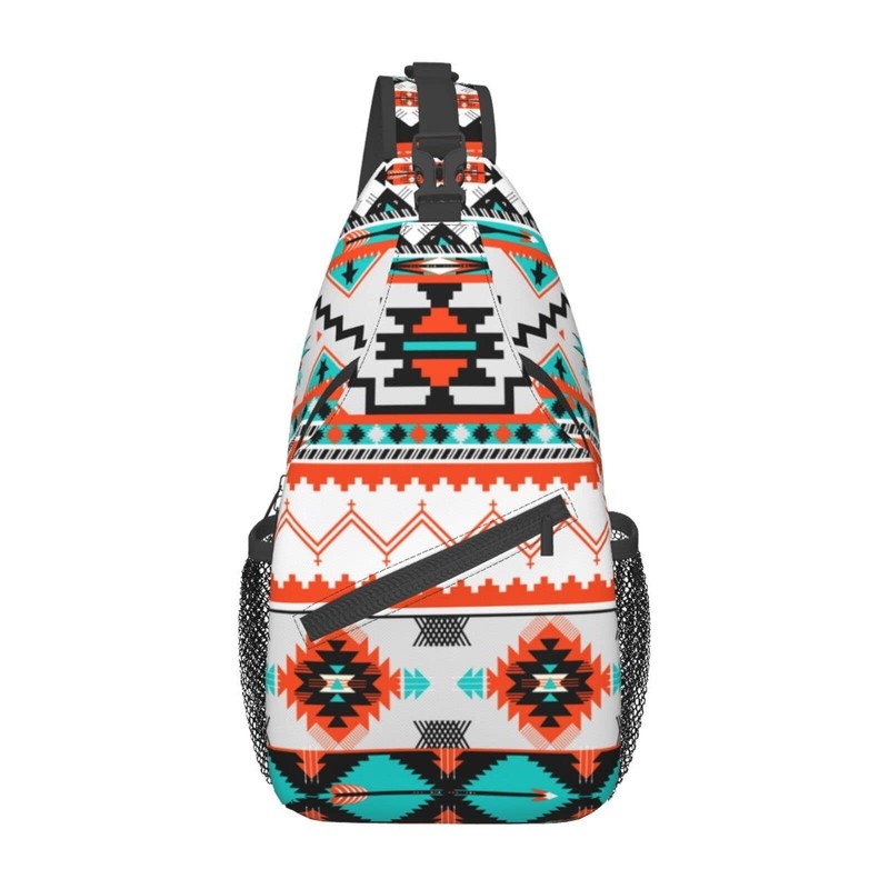 Aztec Design Sling Bag Crossbody Backpack Southwest Native American Geometric...