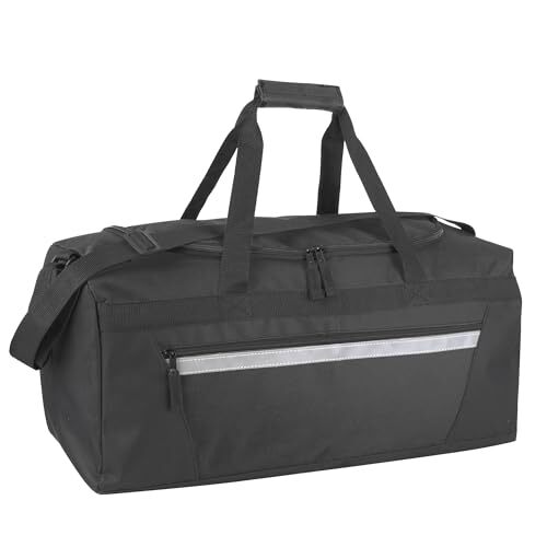 40 Liter, 22 Inch Reflective Duffle Bag with Shoulder Strap for Men, Women, T…