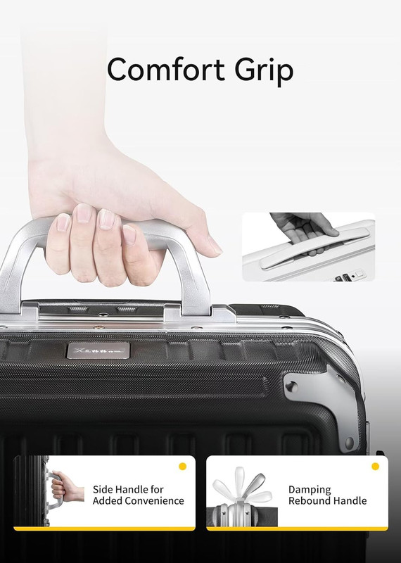 Zx-Core 20" Zipperless Hard Shell Carry-On with Spinner Wheels - Charcoal Metall gallery