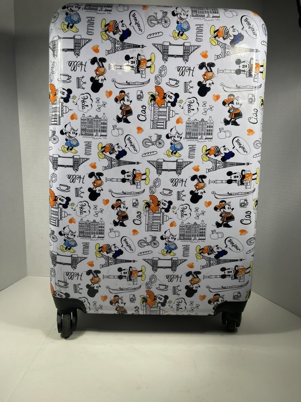 FUL Disney Minnie & Mickey Mouse Spinner Suitcase Hard Luggage 23″ Carry-On