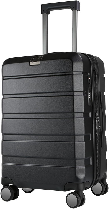 Hardside Expandable Carry on Luggage with Spinner Wheels & Built-In TSA Lock, Du