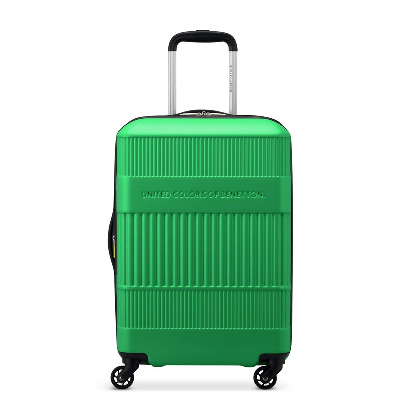Ribbed Hardside Expandable Luggage with Spinner Wheels, Green, Carry-On 20 Inch