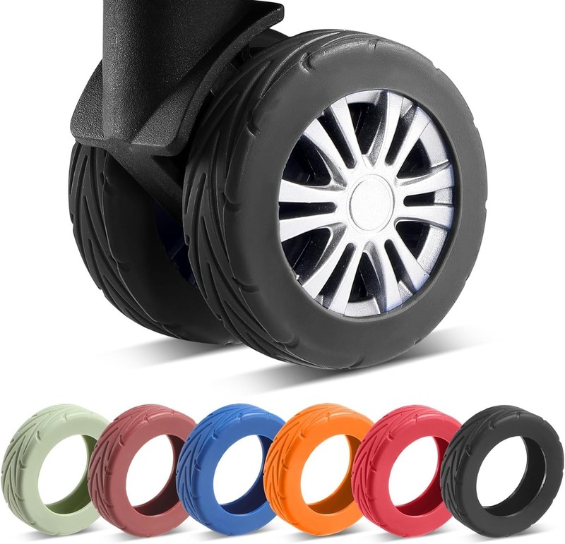 8 Pcs Upgrade Luggage Wheel Covers, Carry On Luggage Suitcases,Wear-Resistant, A