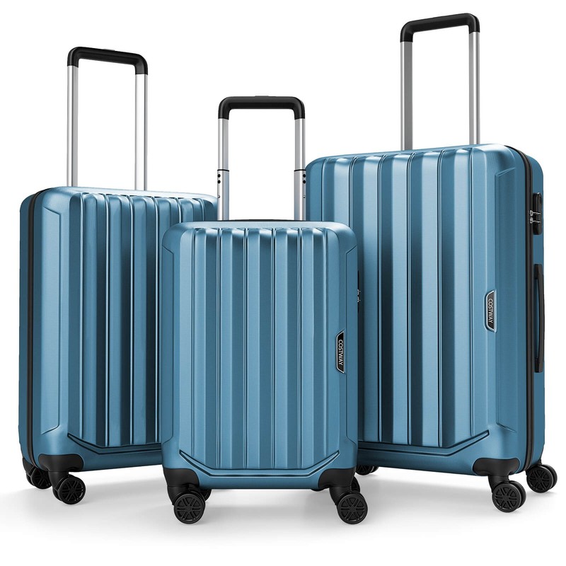 3PCS Hardside Luggage Set (20/24/28 Inch) with 8-Spinner Wheels, 3-Digital Lock