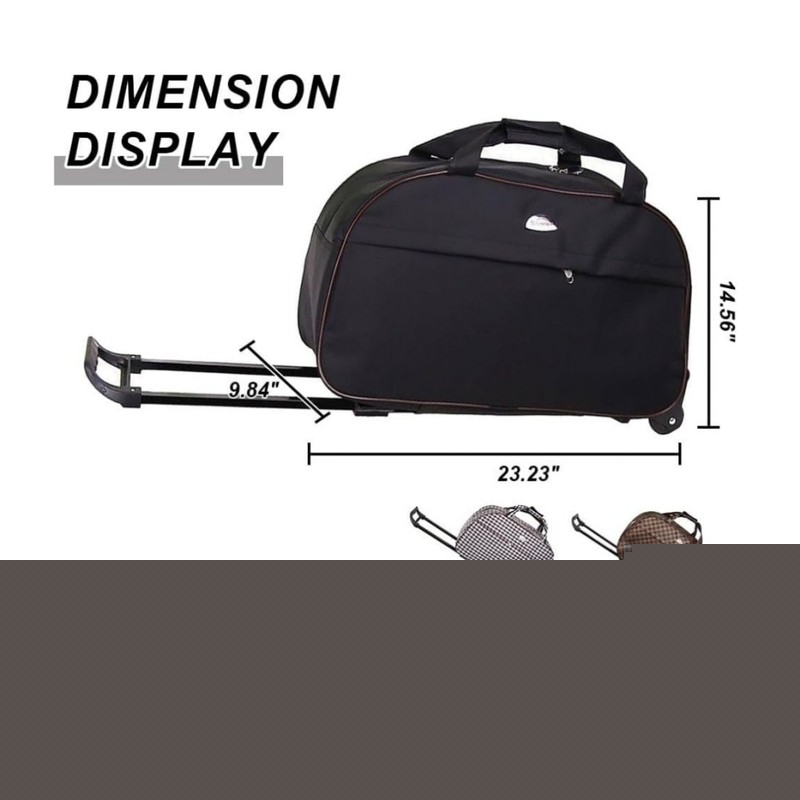 24"/30" Nylon Trolley Case Rolling Duffel Bag Travel Lightweight Durable Wheeled gallery
