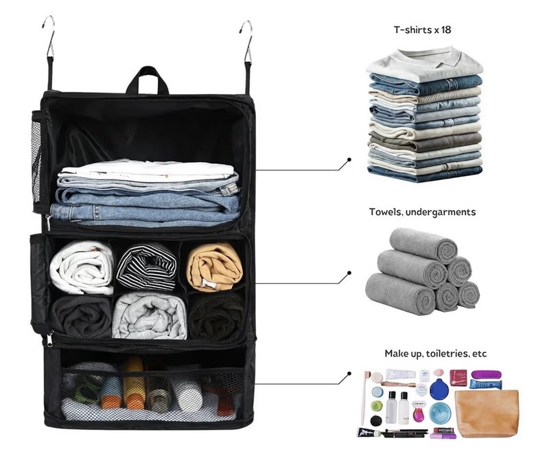 Large Capacity Hanging Organizer - Travel, Suitcase Compression, Luggage Pack... gallery
