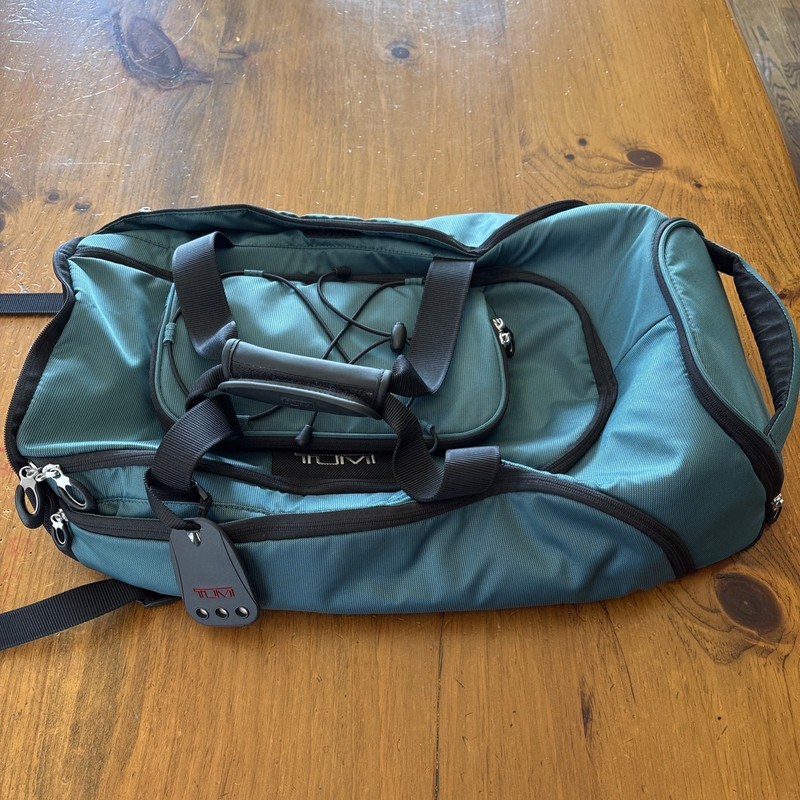 TUMI Dual Backpack Duffle Excursion Carry On Travel Bag Teal