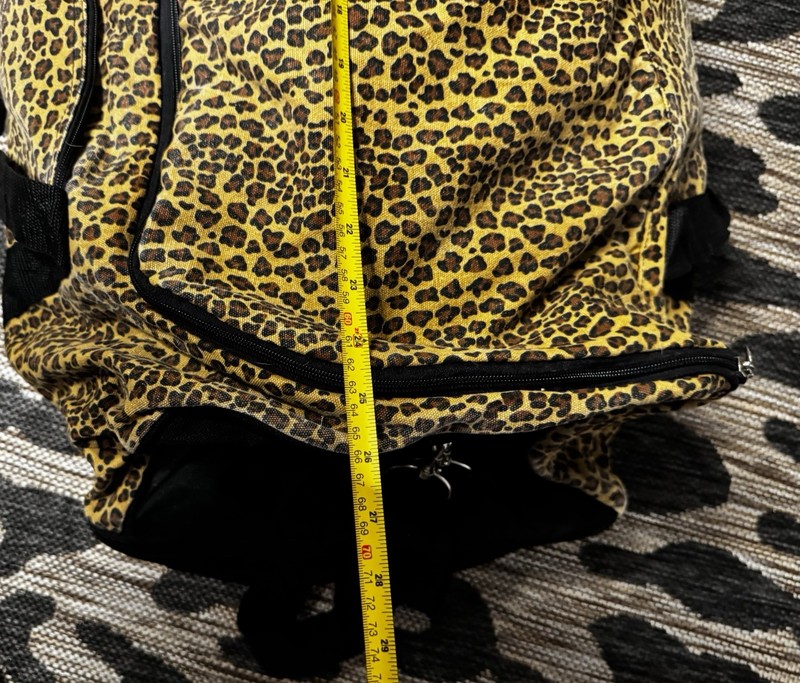 Leopard Print Canvas Duffle Bag Large with Clothing & Shoe Compartments & wheels gallery