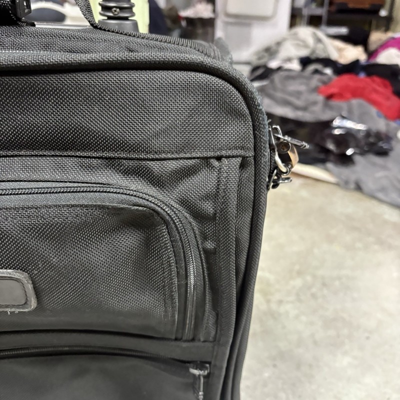 TUMI 21” Carry-On Luggage BLACK 2 Wheeled Ballistic Nylon Soft Sided Alpha gallery