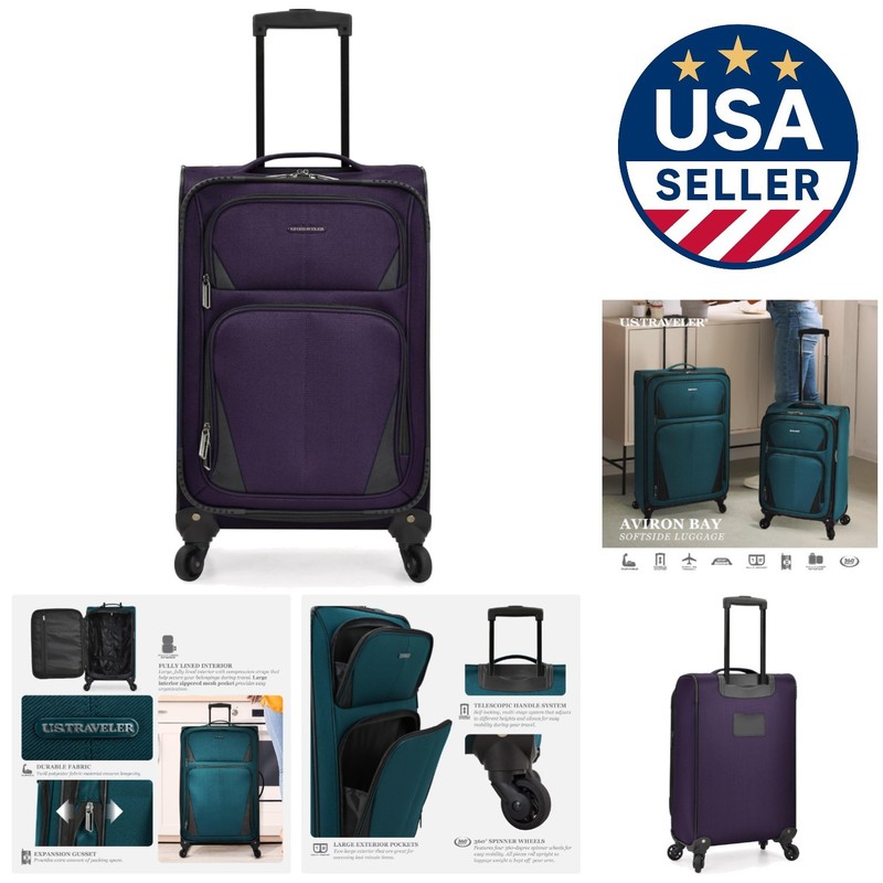 Convenient 23-Inch Expandable Carry-On Luggage with 360-Degree Spinner Wheels