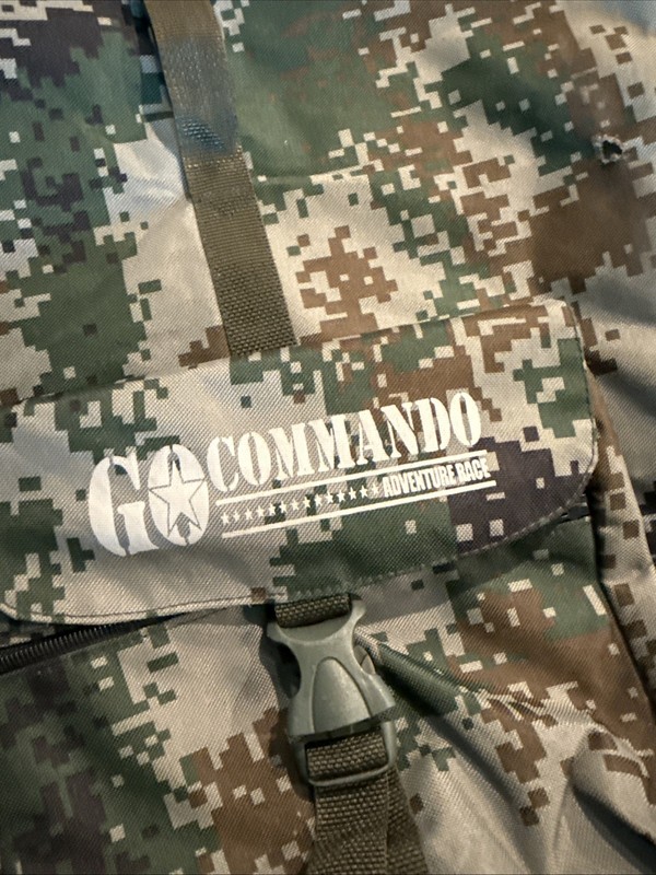 Green Pixel Camo Backpack, Go Commando Padded On Back School Bag Hiking Camping gallery