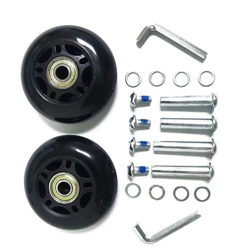 2pcs Luggage Suitcase Wheels, 80mm Rubber Inline Roller Skate Wheels with 8mm... gallery