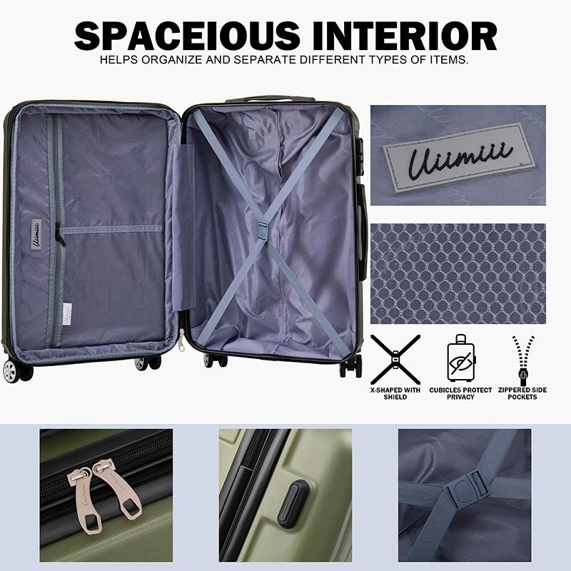 Luggage Sets 3 Piece Expandable Suitcase TSA Lock Double Spinner Wheels HardSide gallery