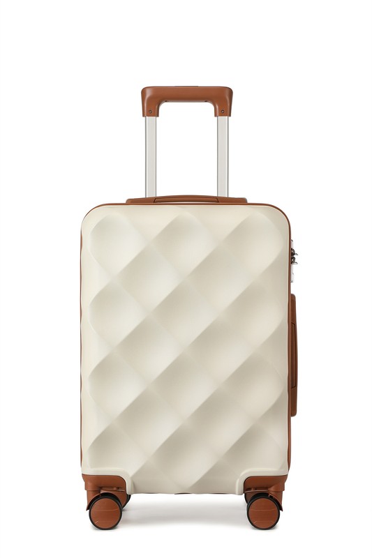 Hardshell Lightweight ABS Travel Luggage Sets Suitcase TSA Lock Diamond Beige gallery