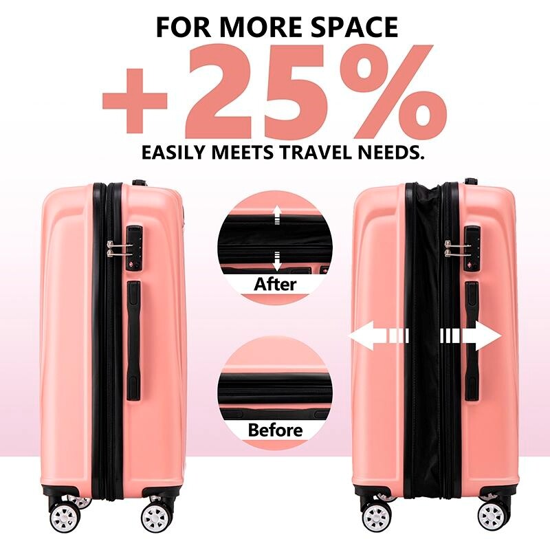 Luggage Sets 3 Piece Expandable Suitcase TSA Lock Double Spinner Wheels HardSide gallery