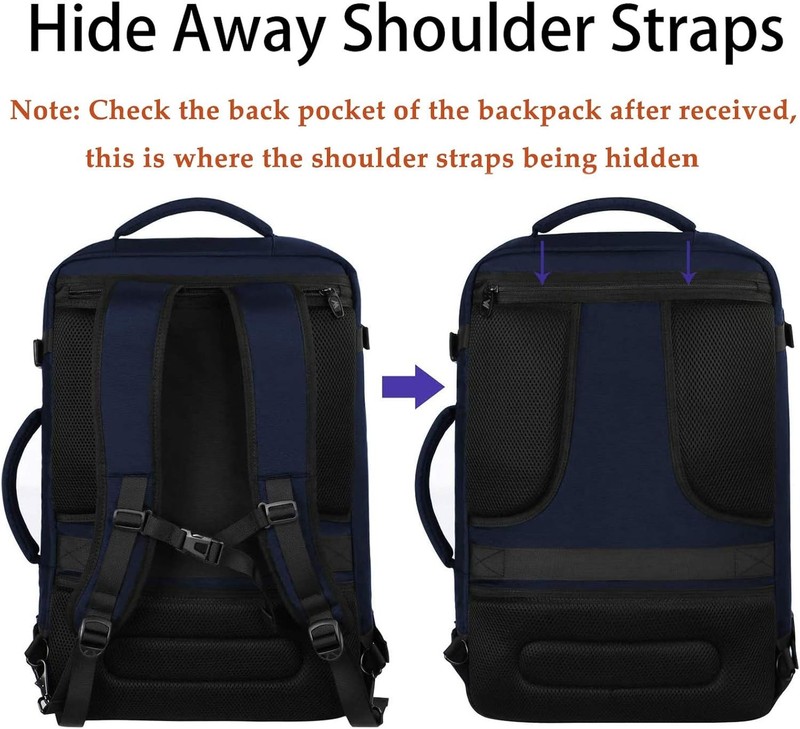 Weekender Backpack, Large Capacity Travelling Suitcase Backpack with Strap fo... gallery