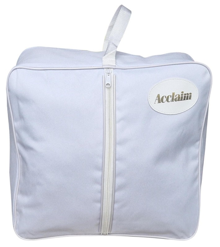 ACCLAIM Hexham White Zip Front Rink Sider Square Holdall Bag Nylon 600D 15" x 6" gallery