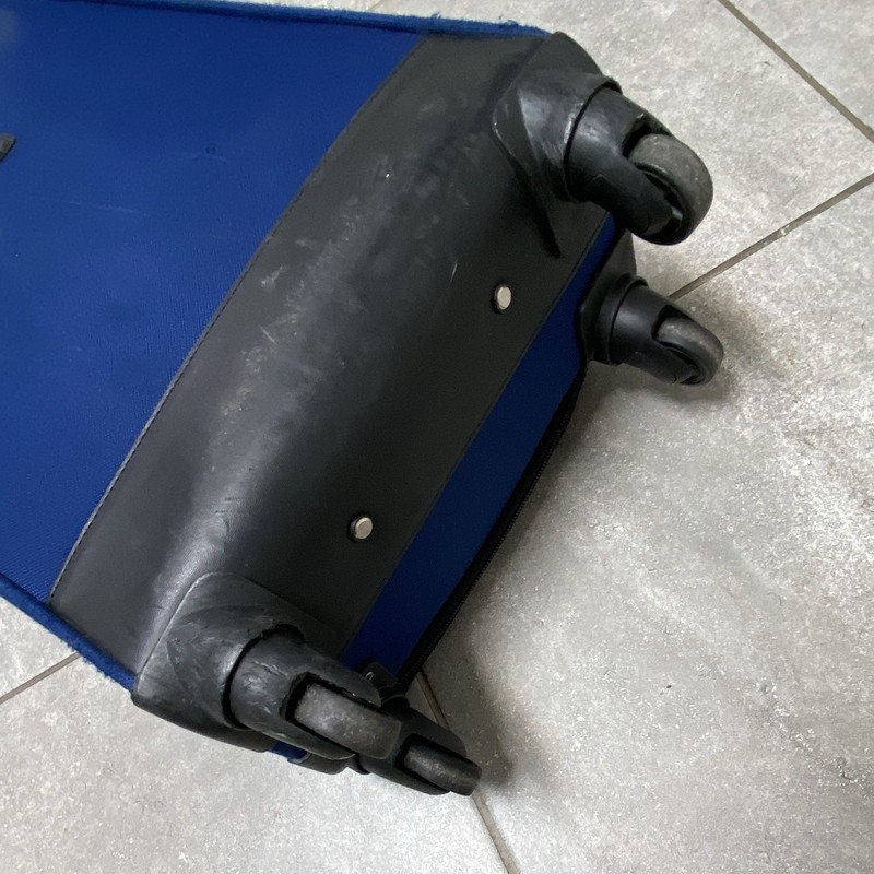 Delsey Blue/Black Polyester Carry-On Rolling Suitcase, Retractable gallery