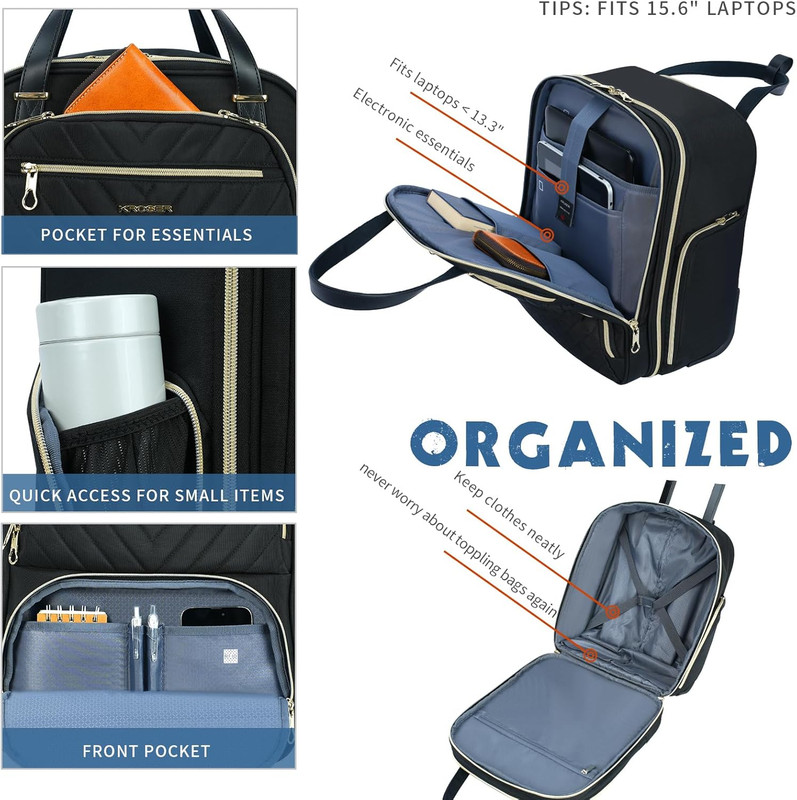 Carry on Underseat Multi-Functional, 16-Inch Underseater Lightweight Overnight S gallery