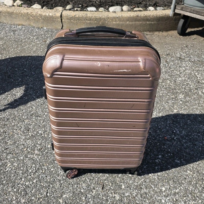 iFLY Hard Shell Spinner Carry-On Suitcase Rose Gold 18″ & Under ABS Plastic