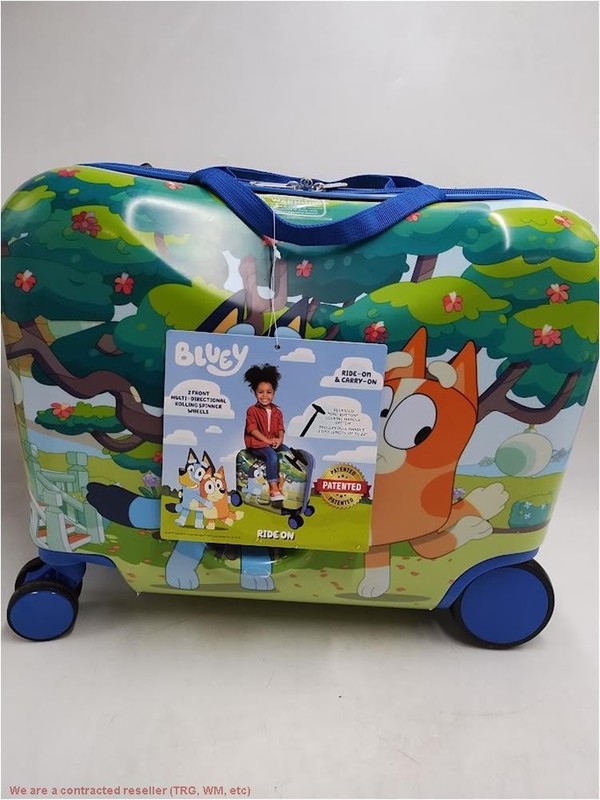 Bluey Checked Hardside Ride on Luggage - Bluey SEE DETAILS gallery