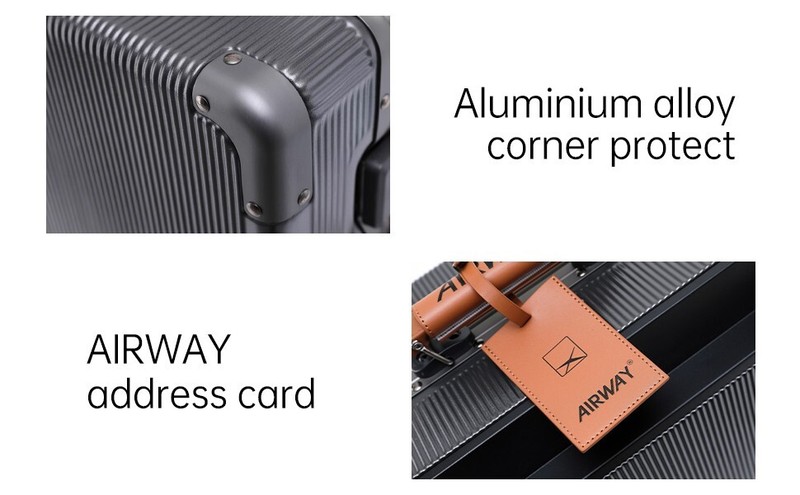 AIRWAY Expedition Pro- Aluminium Frame Suitcase Large Check-In Luggage 26 Inch gallery