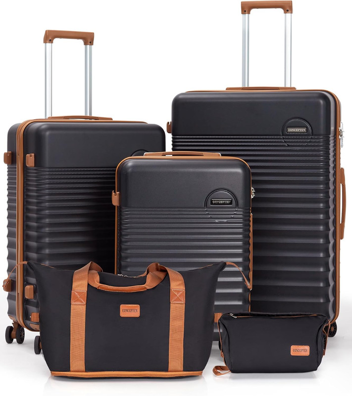 Luggage Sets 5 Piece, Suitcases with Wheels, Hardshell Suitcase Set, ABS Carry o