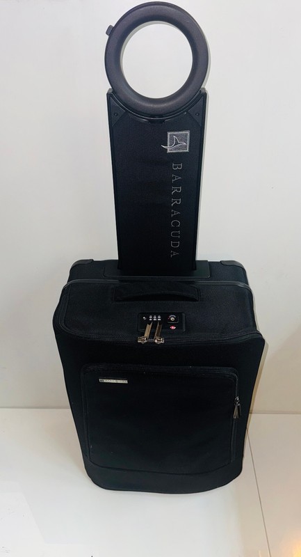 Barracuda Black 22″ Collapsible Wheeled Carry-On with swivel handle /tray