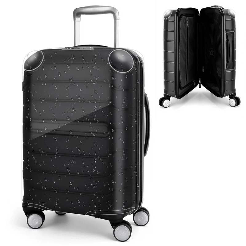 Zippered Clear PVC Suitcase Cover Protectors 20 Inch Luggage Cover With Round…