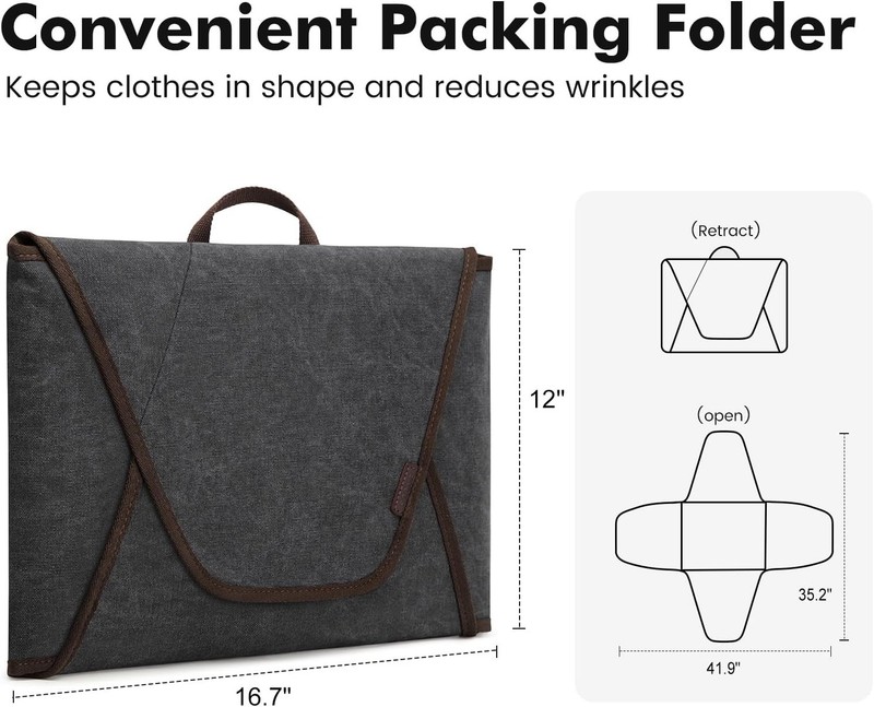 Garment Folder Compression Packing Cubes for Travel Garment Bag with Wrinkle-... gallery